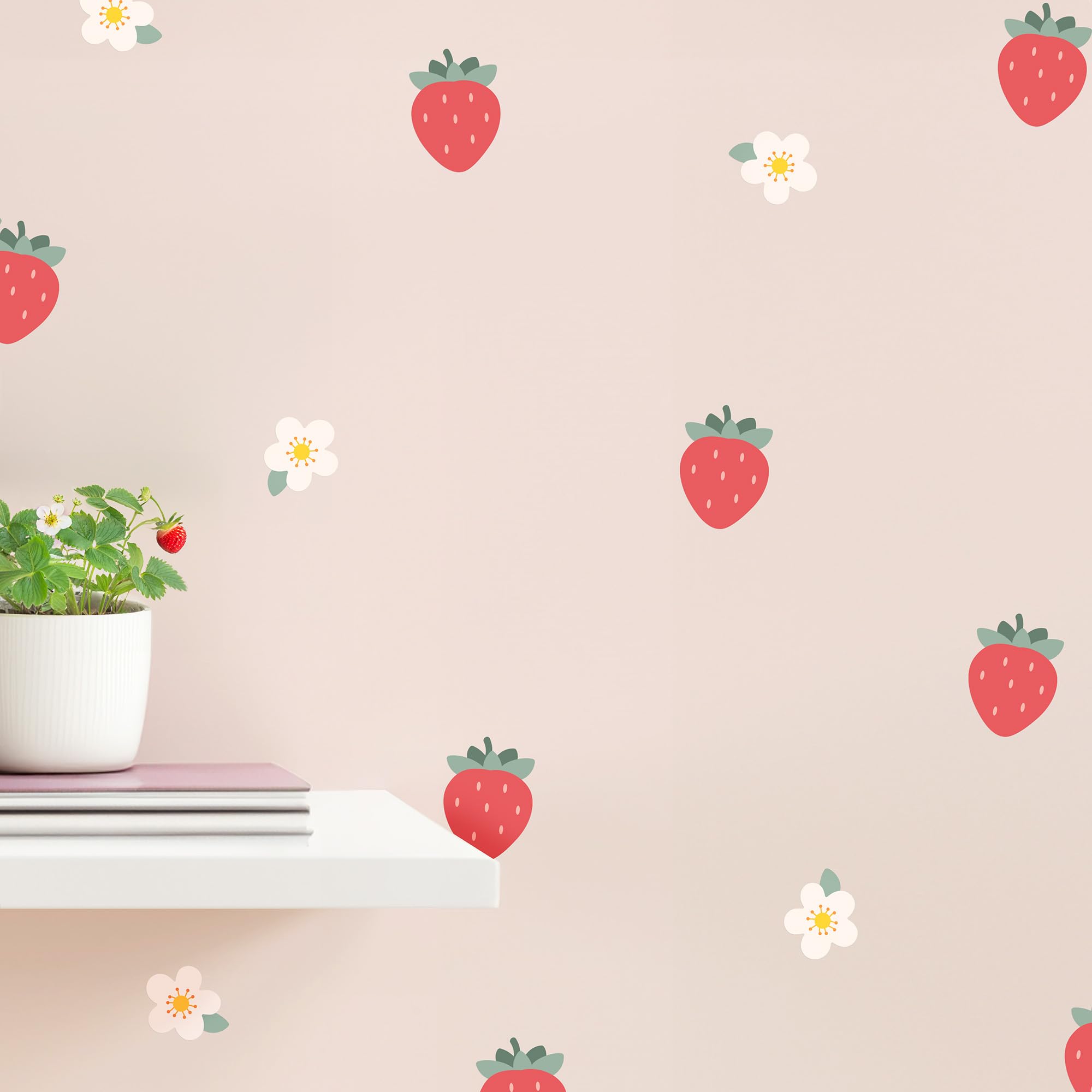 Teddylabels strawberry wall decal set brightens nurseries with cheerful fruit accents.