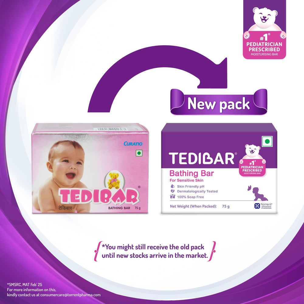 TEDIBAR Curatio baby bath bar 75g dermatologically tested for safety