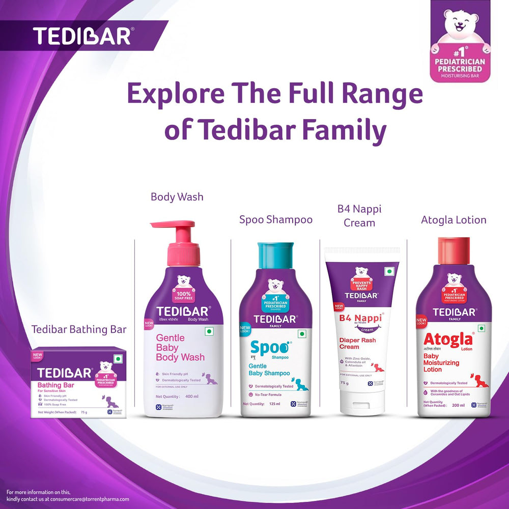 TEDIBAR Curatio baby bath bar 75g soap-free alkali-free formula