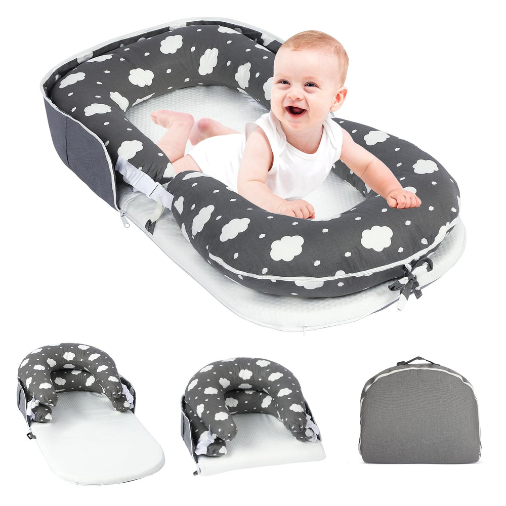 TEEAE Cloud portable baby lounger for on-the-go rest and comfort.