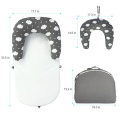 TEEAE Cloud tummy time mat used to support neck and back development.