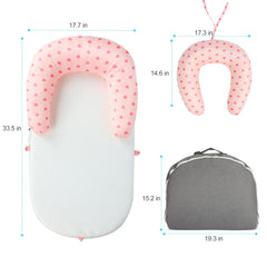 TEEAE tummy time mat pink assists neck and core development during tummy play