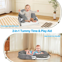 TEEAOE Starsmoon seated support pillow stabilizes baby sit-ups.