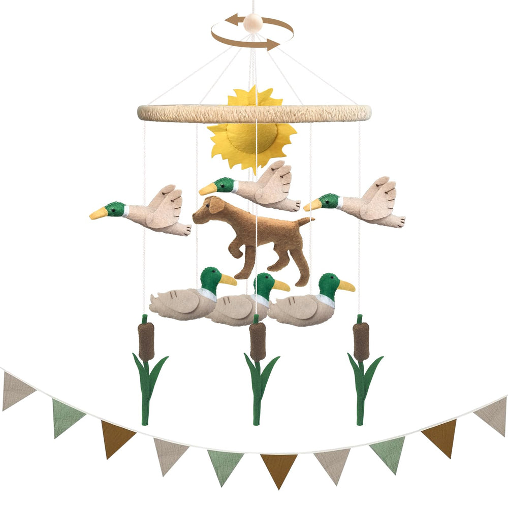 Teeloray Mallard Duck Baby Mobile adds charming visual stimulation in the crib.