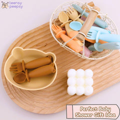 Teensy Peepsy soft silicone fork safe for tiny mouths