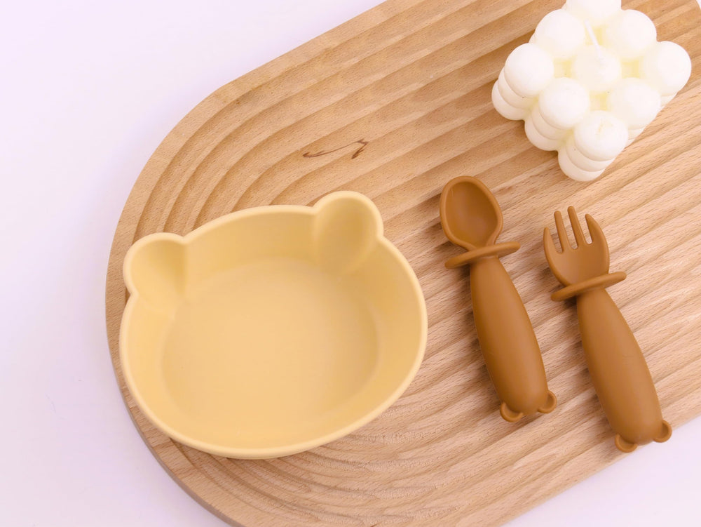 Teensy Peepsy soft silicone spoon gentle on gums during self-feeding