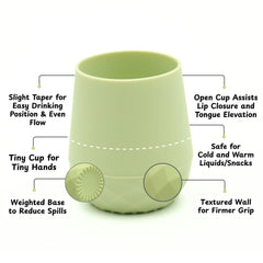 Teensy Peepsy non-slip base enhances stability to reduce spills
