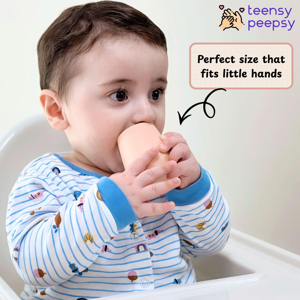 Stain-resistant Teensy Peepsy cup is easy to clean
