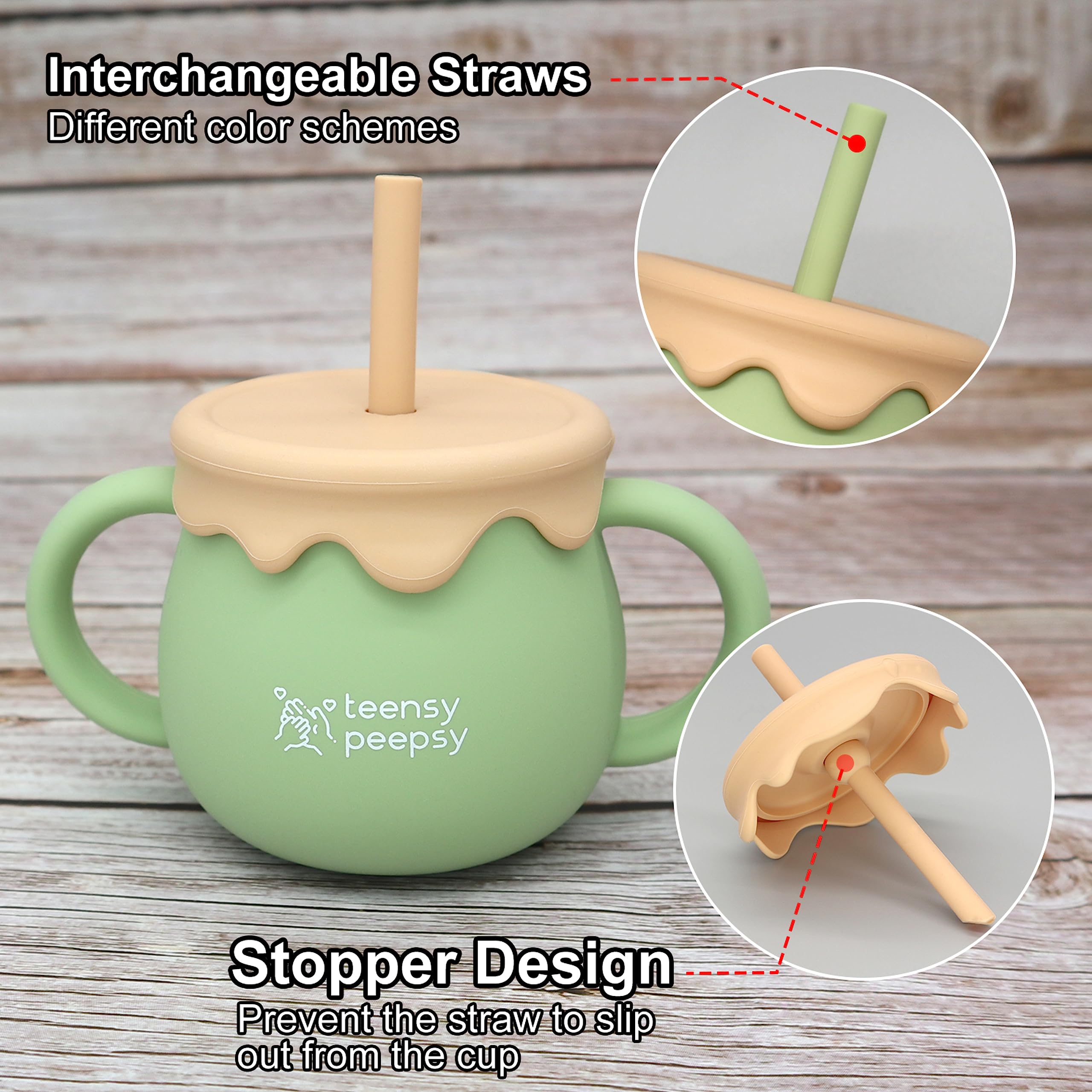 Teensy Peepsy snack-cup-lid keeps snacks neat and mess-free during playtime.