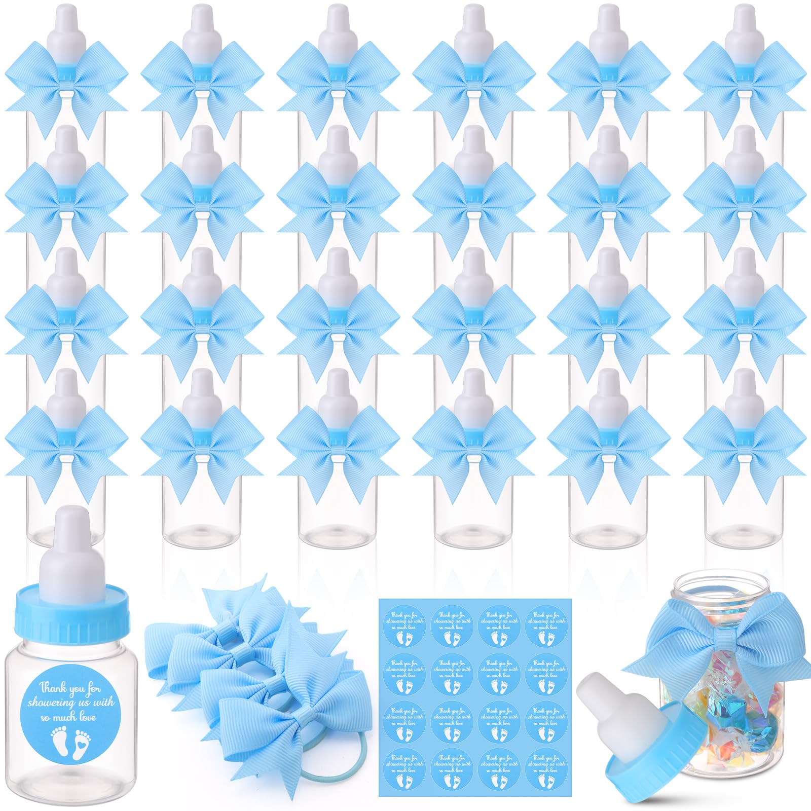 Teenyyou blue mini baby bottles for baby shower favors