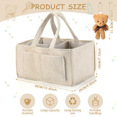 Teenyyou diaper caddy exterior pockets keep wipes and small items handy.