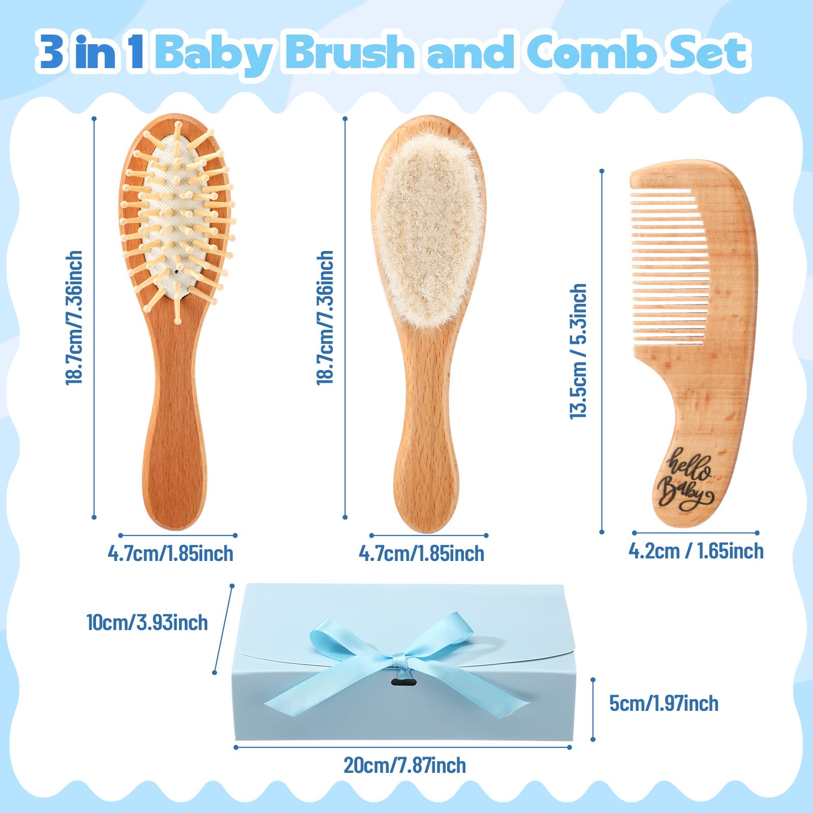 Teenyyou hair comb detangles baby hair with safe, smooth teeth.