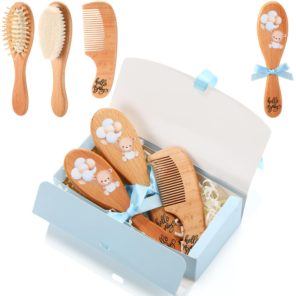 Teenyyou wool brush for gentle newborn hair care with soft bristles.