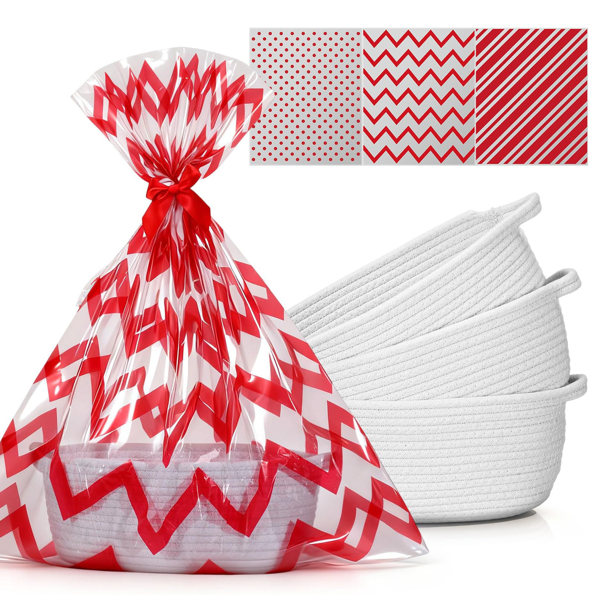 Teenyyou woven basket with handles for elegant gift presentation