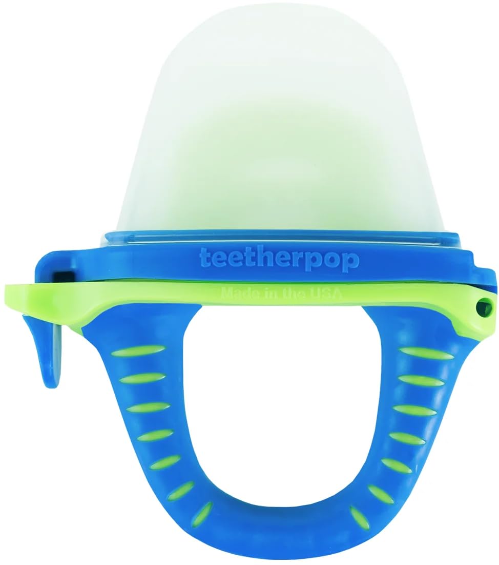 Teetherpop fillable teether milk popsicle soothing teething without mess.