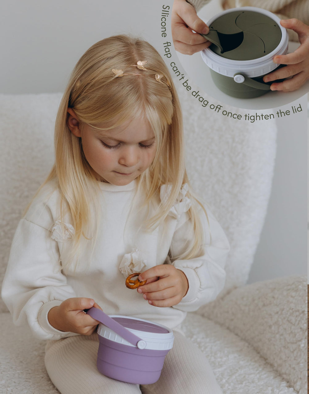 Tegion cup featuring an easy-grip handle for little hands