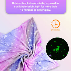 TEHALK unicorn blanket glow feature makes a delightful gift option
