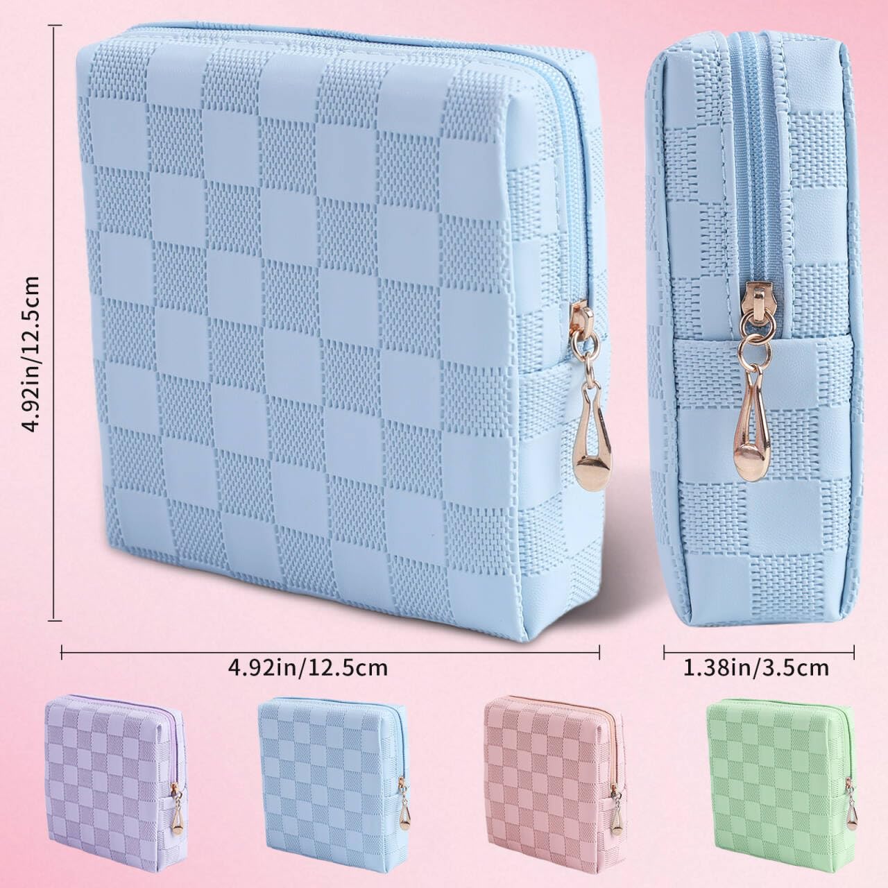 Teircno compact travel-size period bag keeps essentials discreetly organized on the go.