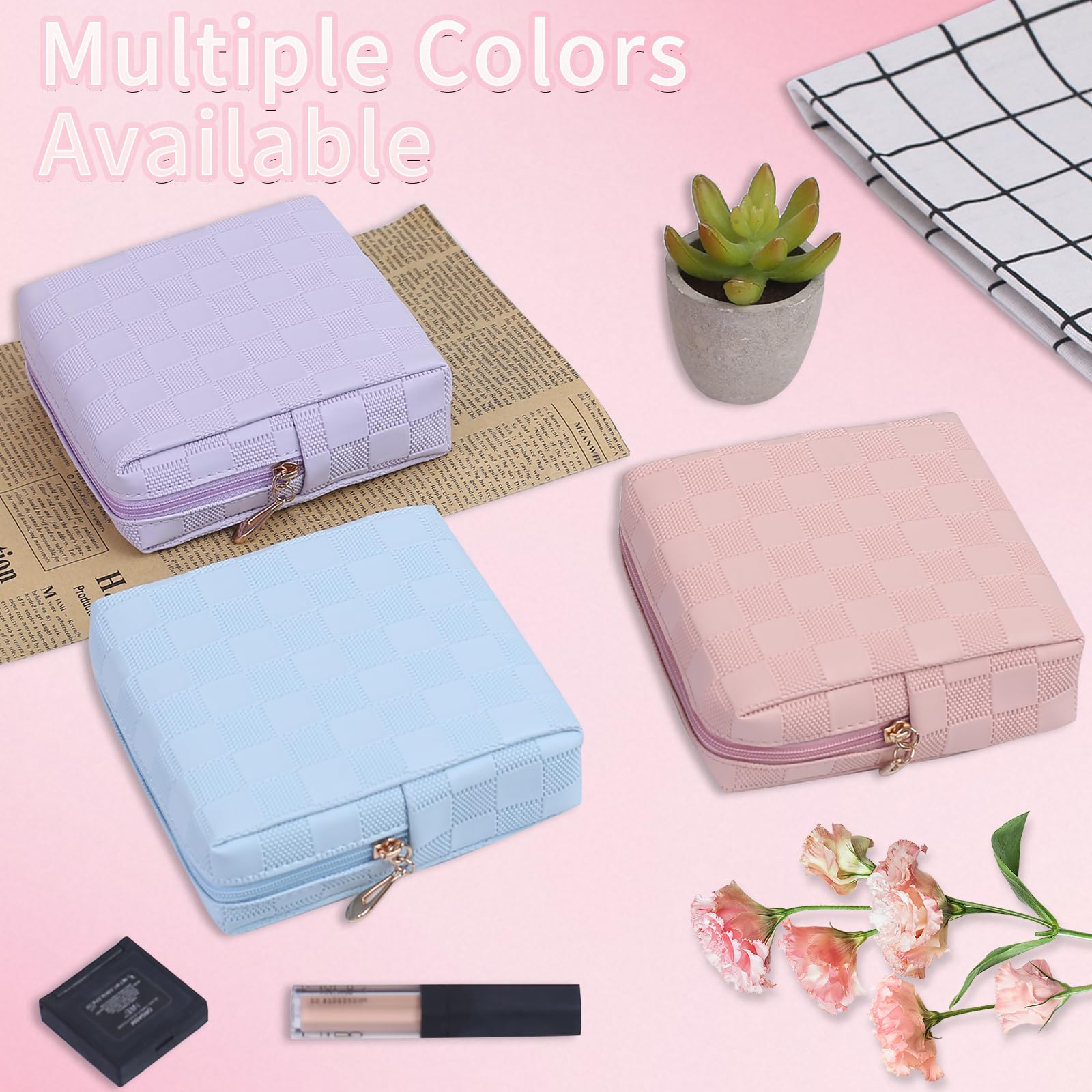 Teircno portable sanitary bag fits into any bag for daily use.