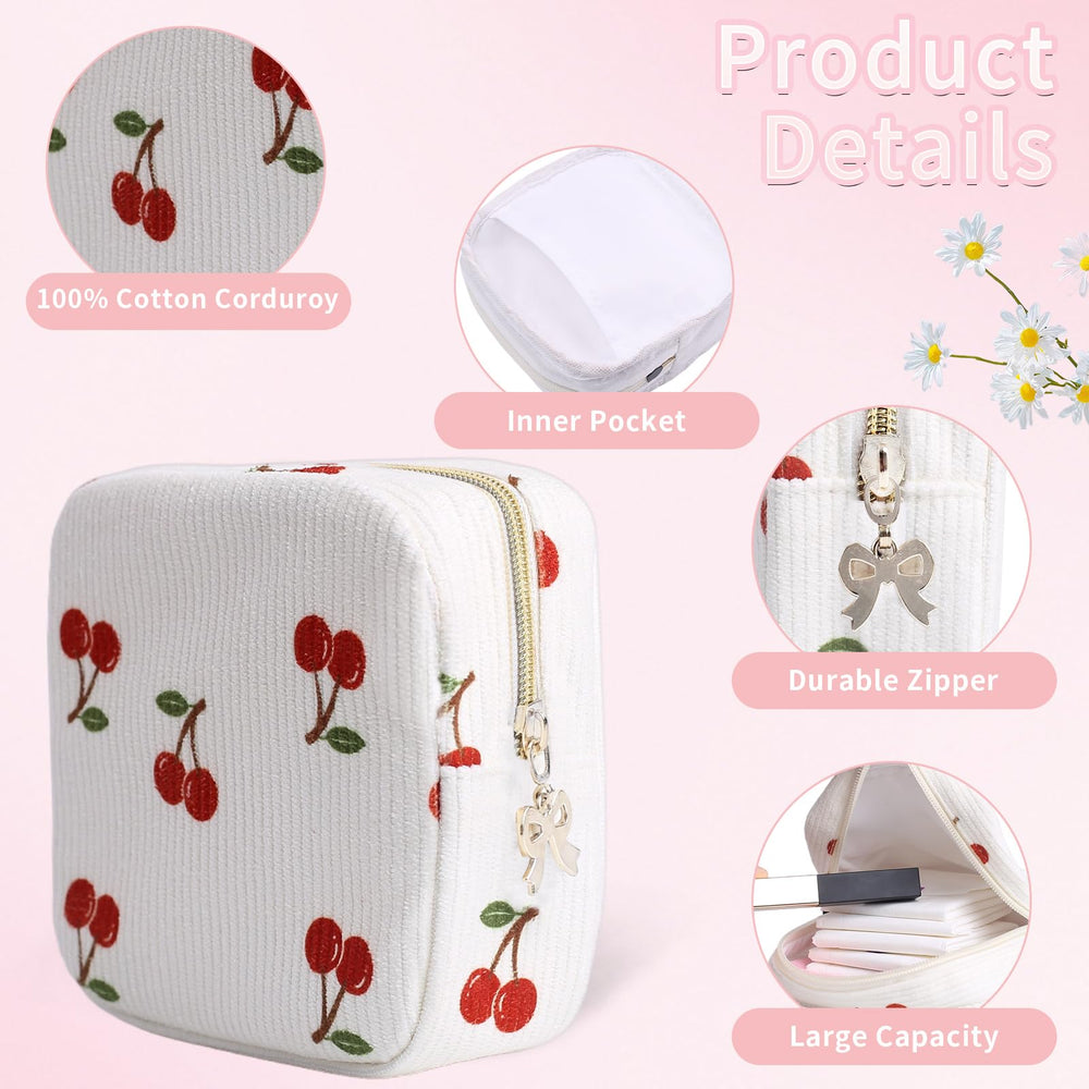 Teircno pouch inner divider helps separate products and reduce noise.