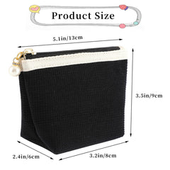 Teircno Preppy Corduroy Period Bag pearl zipper detail for secure closure
