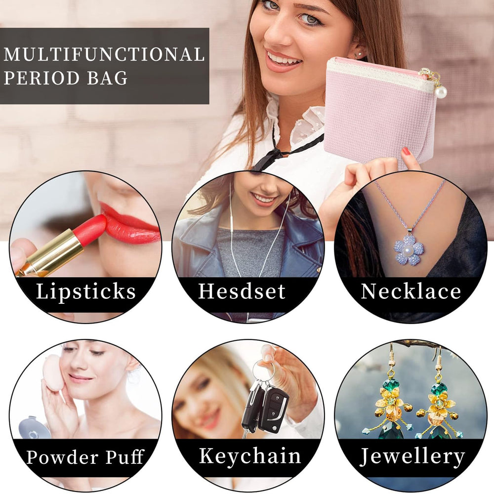 Teircno Preppy Corduroy Period Bag mini fits purse for daily carry