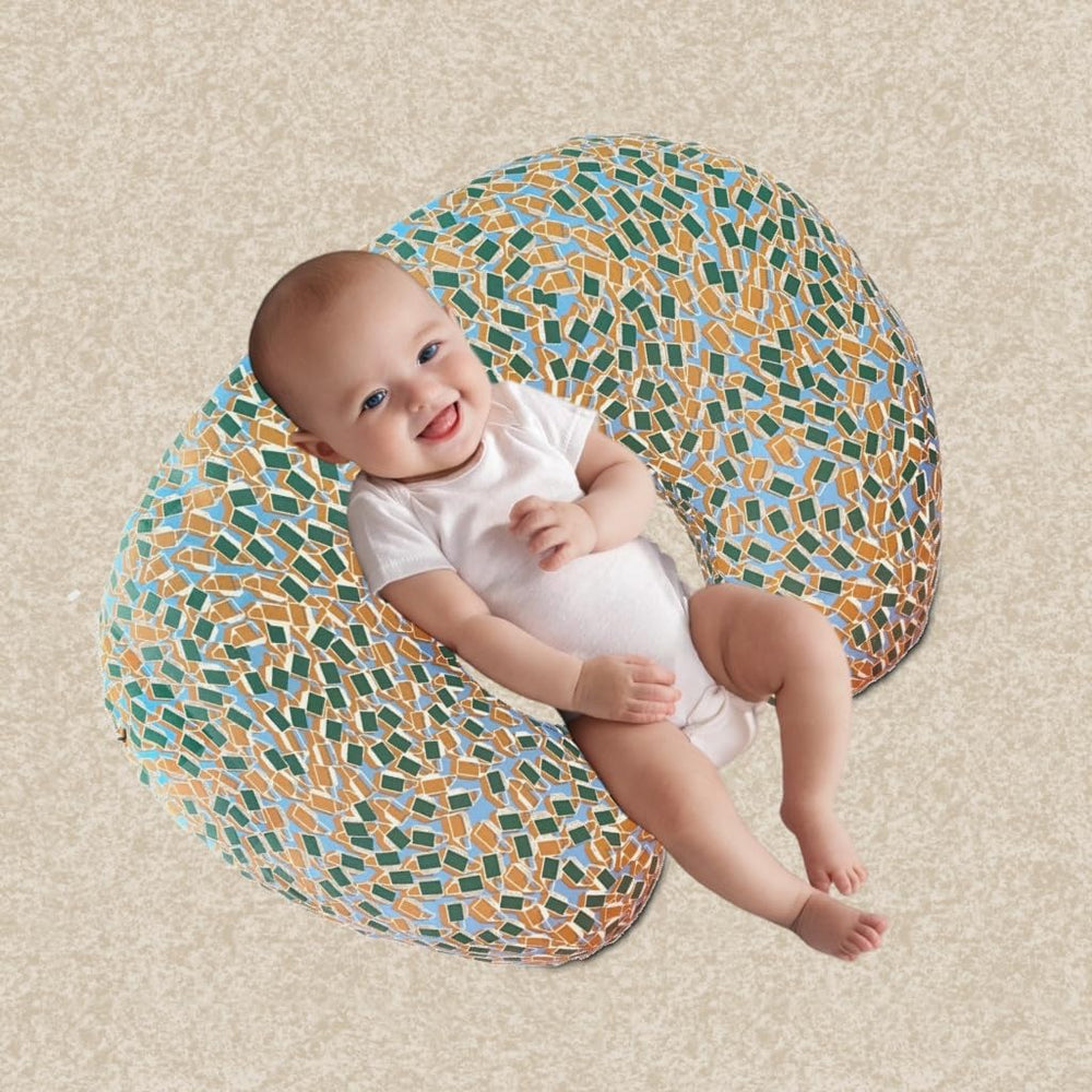 Teleamica terracotta-tile ultra soft cover enhances baby comfort during feedings.