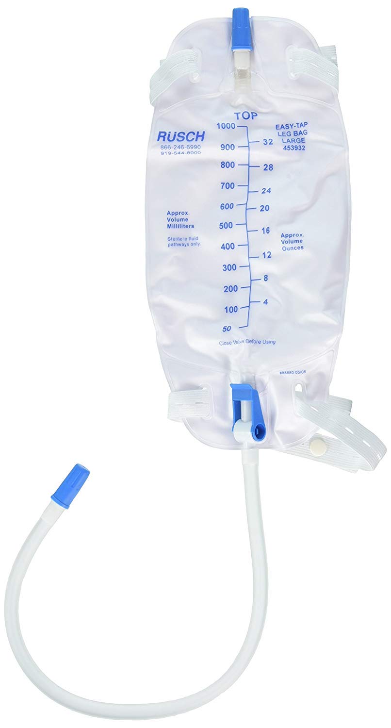 Teleflex Easy Tap Urinary Leg Bag twist drain for easy emptying