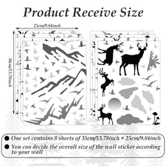 Teling pine tree wall decal introduces nature focus to nursery or playroom