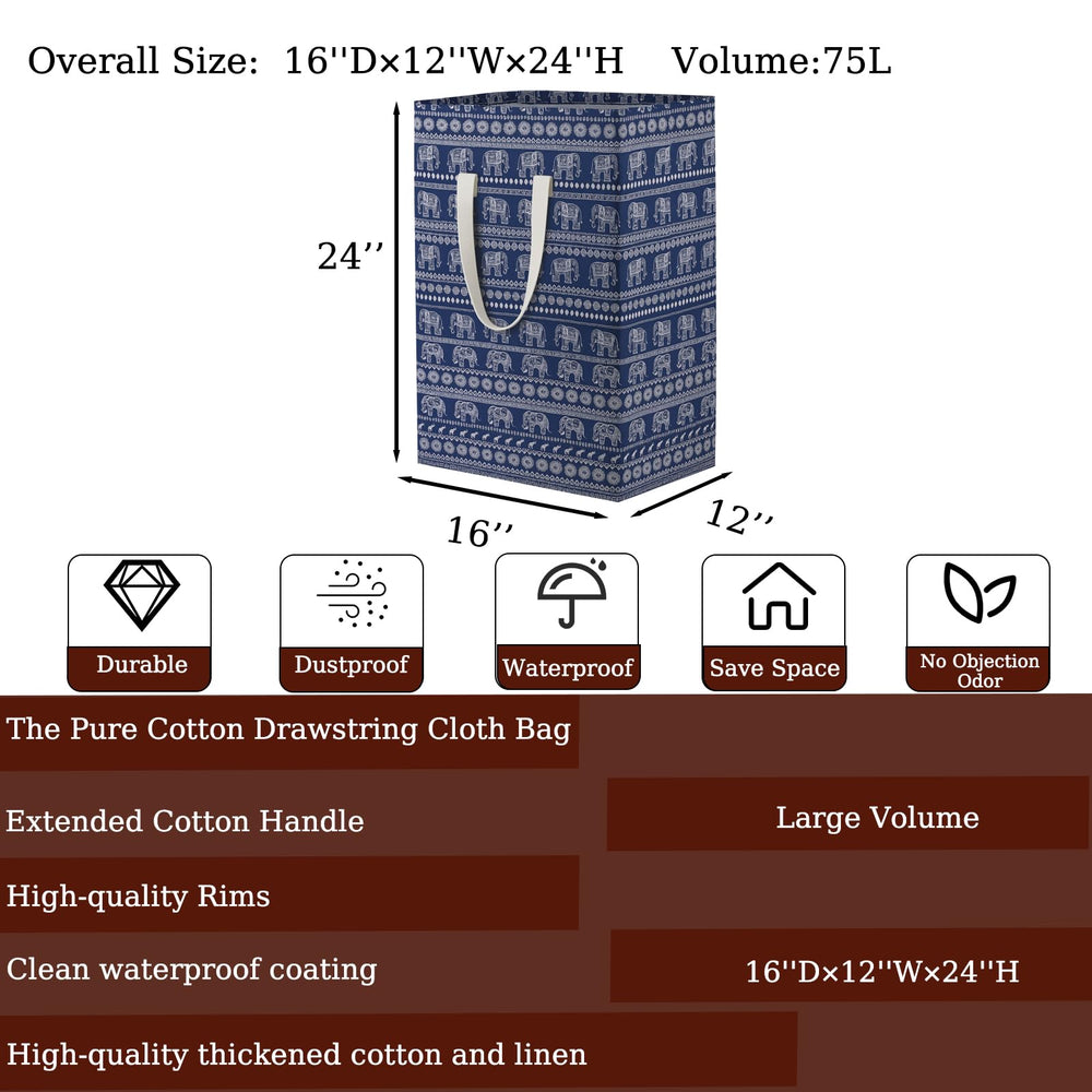 TeLUVHome pure cotton clothes bag inside the hamper ensures privacy and organization.