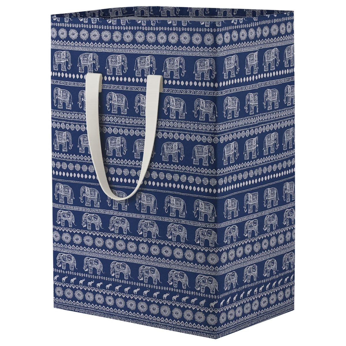 TeLUVHome waterproof laundry hamper with leather handle, collapsible for easy storage.