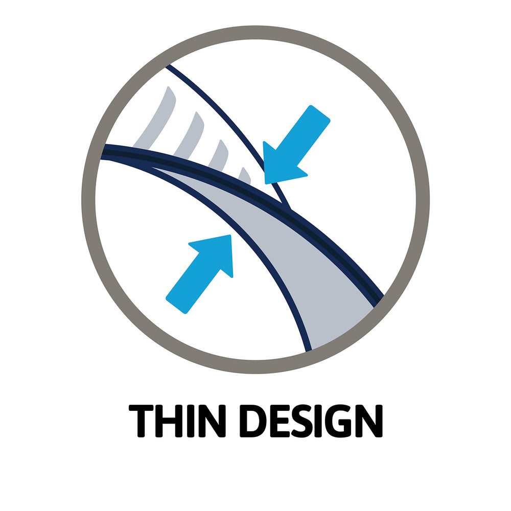 TENA Incontinence Guards for Men, secure fit visual showing stays in place during activity.