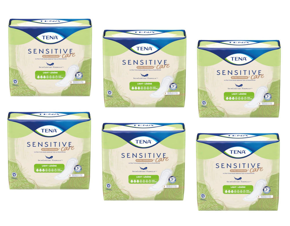 Close-up of TENA Intimates soft top sheet absorbing quickly for dryness