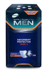 TENA Level 3 Men guard front view showing discreet packaging and protection