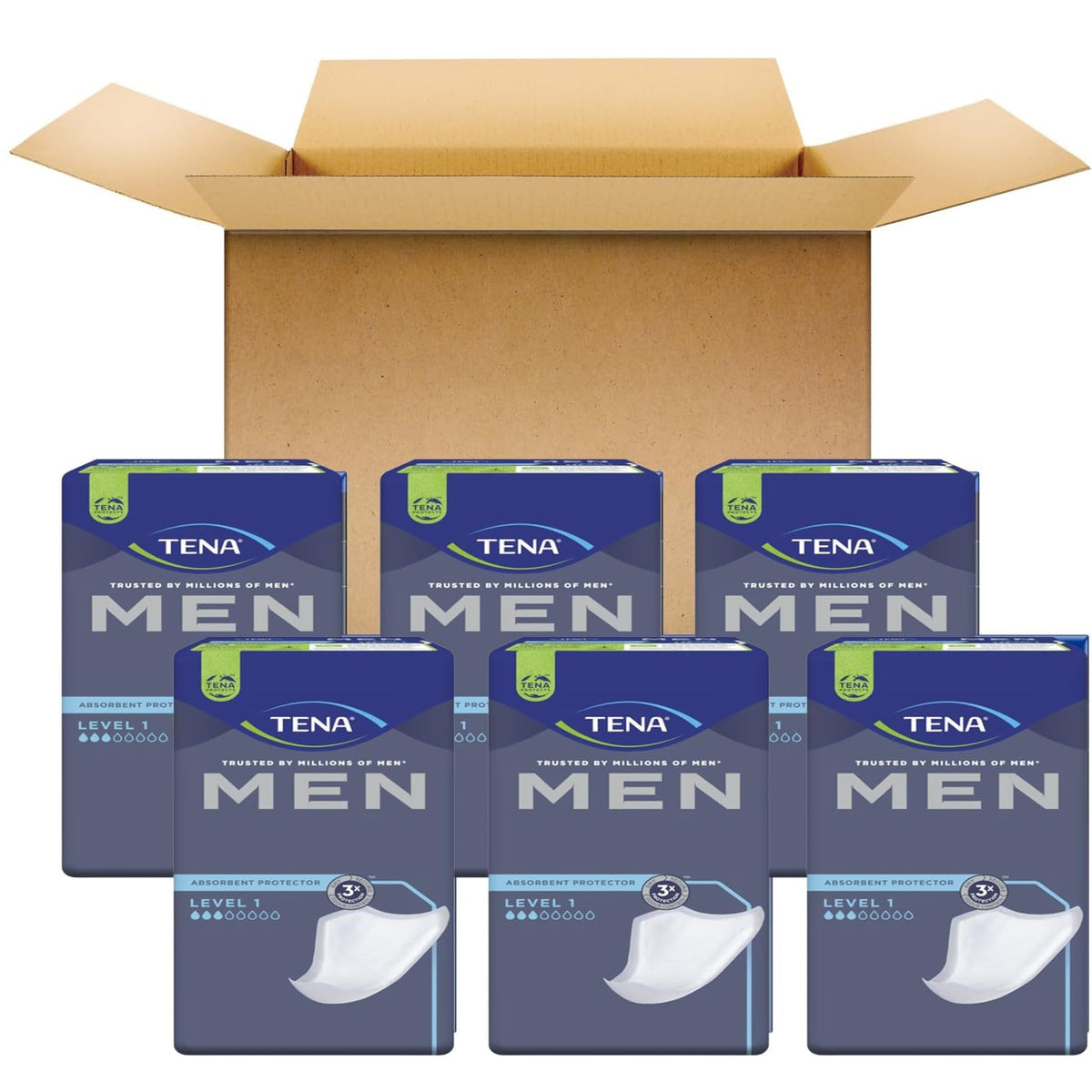 TENA MEN Guard for Men packaging image showing privacy on the go