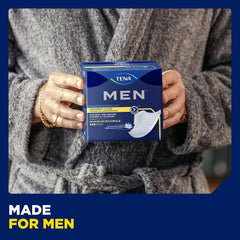 TENA Men Maximum Guard soft-cup-shape ergonomic wear comfort.