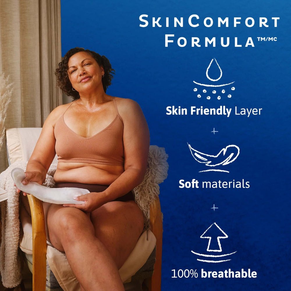 TENA Sensitive Care Ultra Thin Long pad close-up of edges and soft material