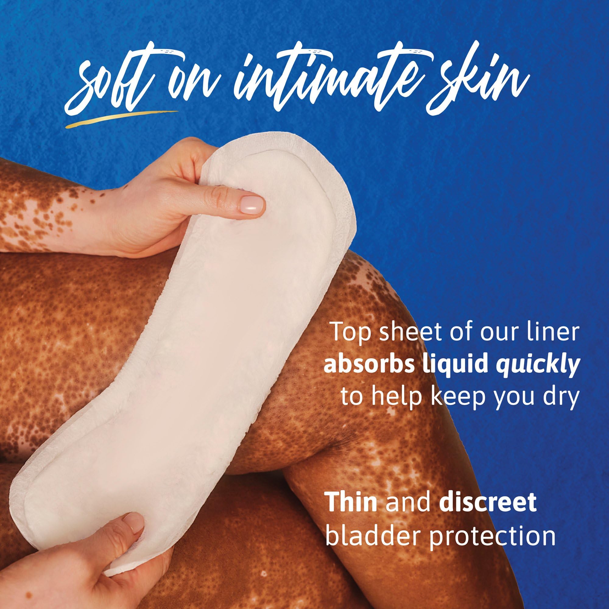 Soft and gentle on skin surface of TENA pad