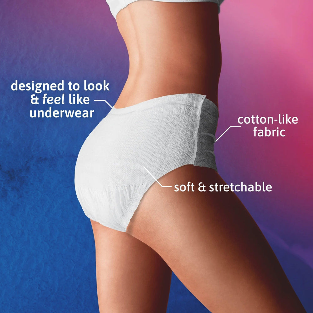 Closeup of absorbent core in TENA Super Plus underwear for reliable protection.