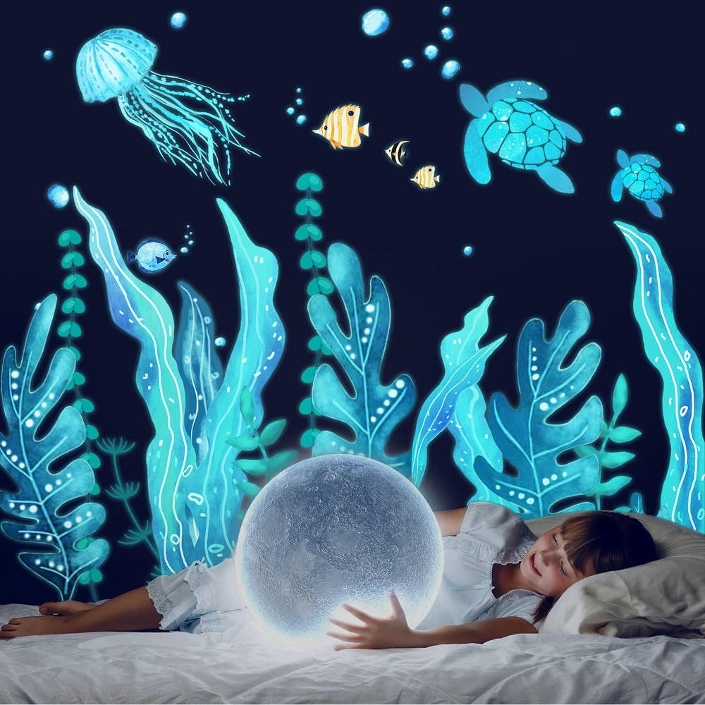 Tenare glow in the dark ocean decor creates magical scenes