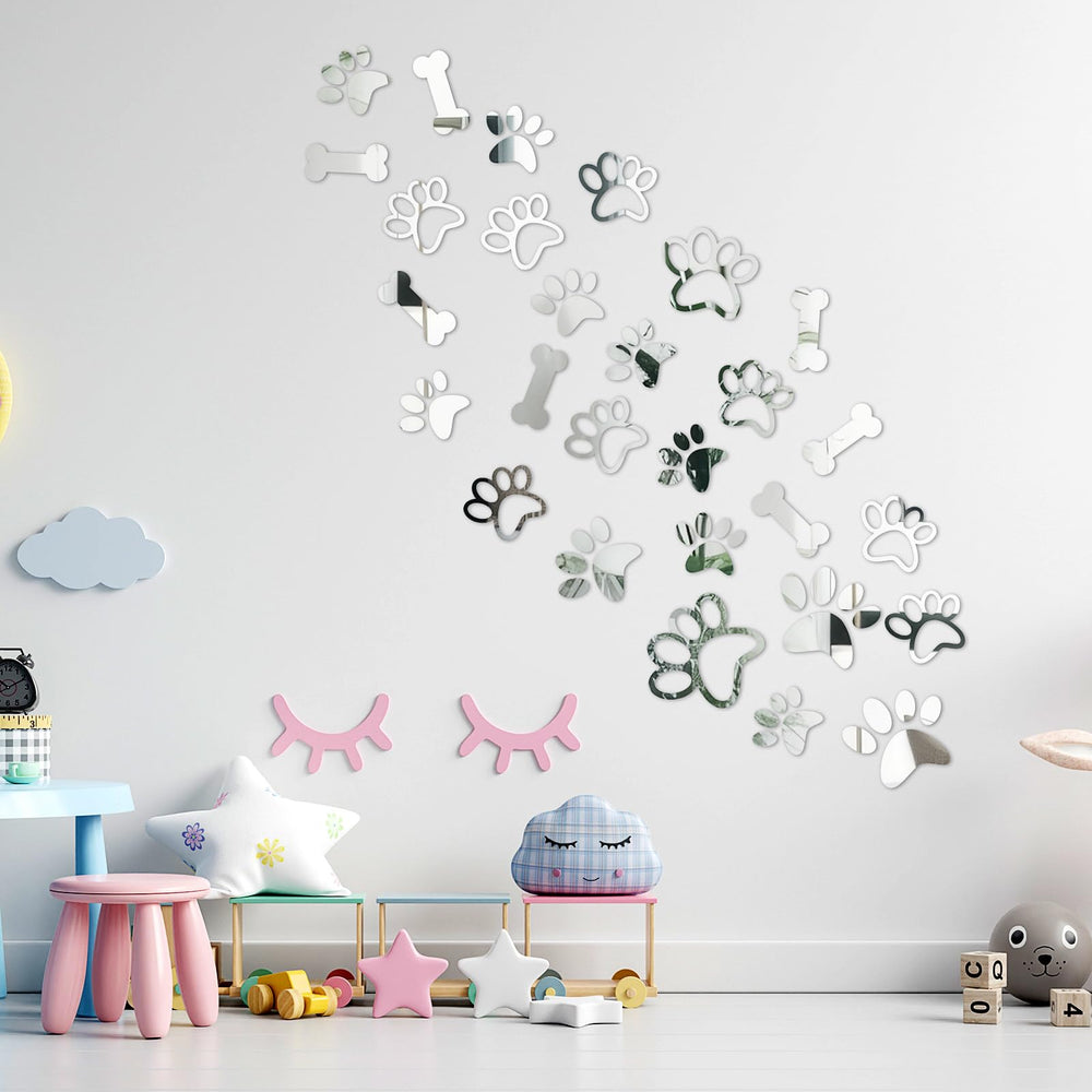 Tenare bone decal adds whimsical detail to kitchen or hallway decor.
