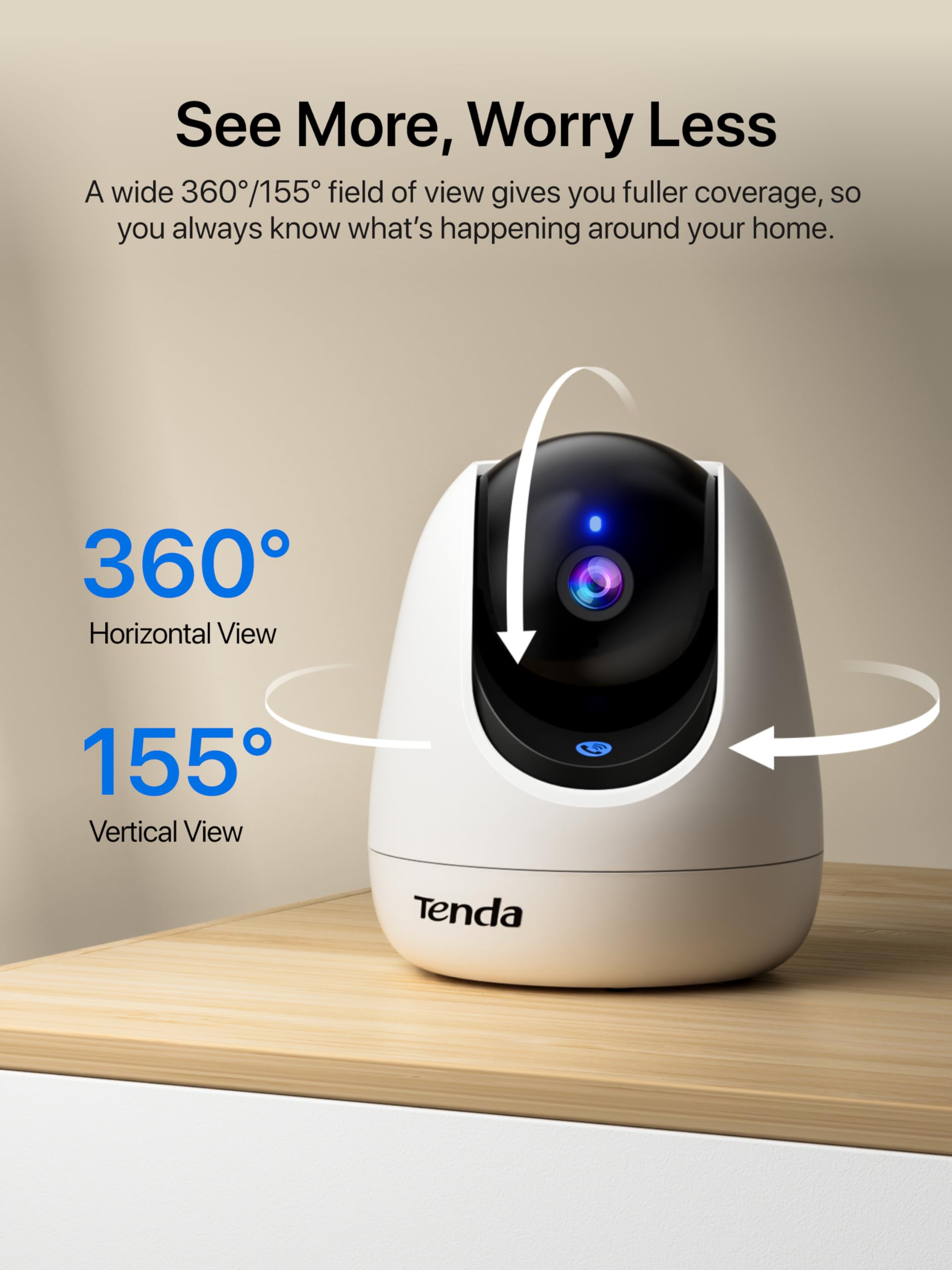 Tenda CP3 Pro 2K encrypted feed illustration stressing secure video storage