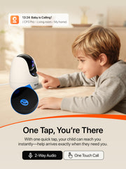 Tenda CP3 Pro 2K one-touch calling button for quick family communication