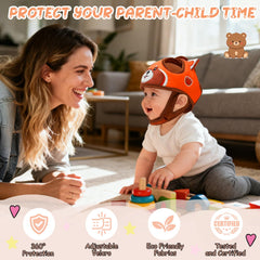 Tendccy Bear head protector side view highlights lightweight design for extended wear during play.