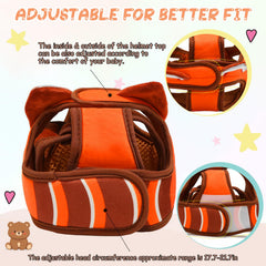 Tendccy Bear head protector soft material closeup emphasizes gentle cushioning and breathable fabric.