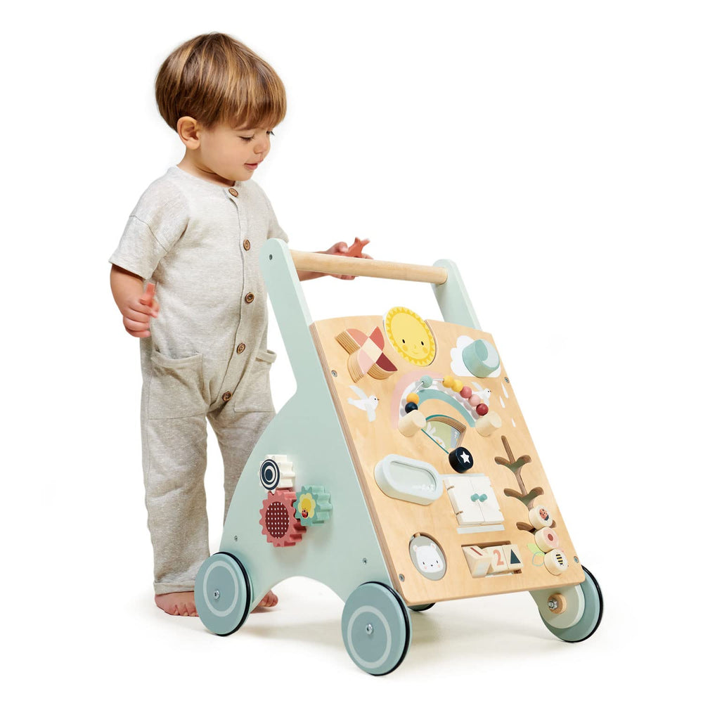 Tender Leaf Toys Sunshine Baby Activity Walker shape panel with bugs for sorting and fine motor practice
