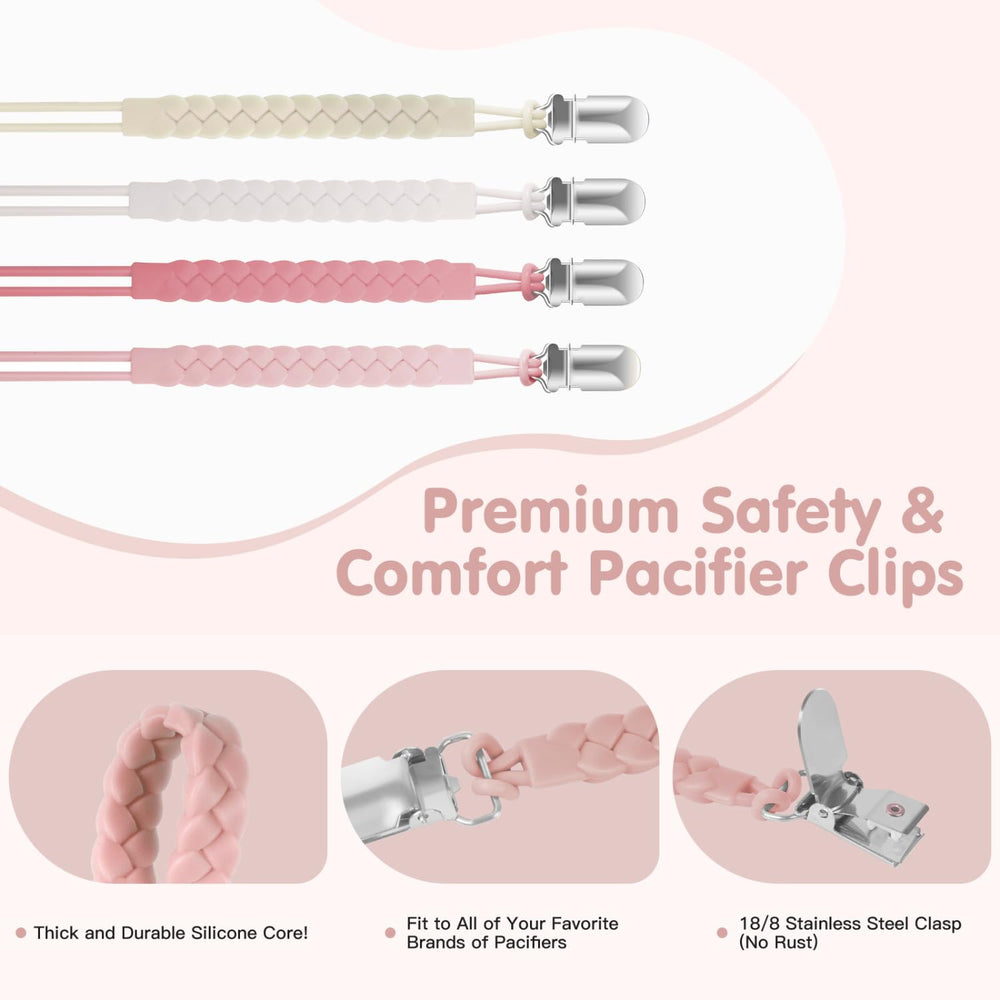 TenderBabe pacifier clip with optimized length for secure everyday use.