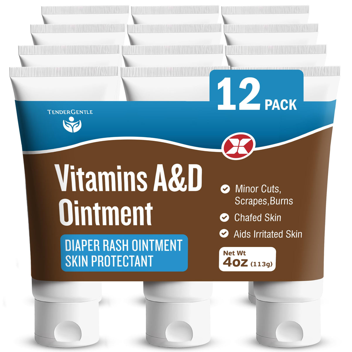 TenderGentle A&D Ointment tube 4oz ready for everyday skin protection and soothing relief.