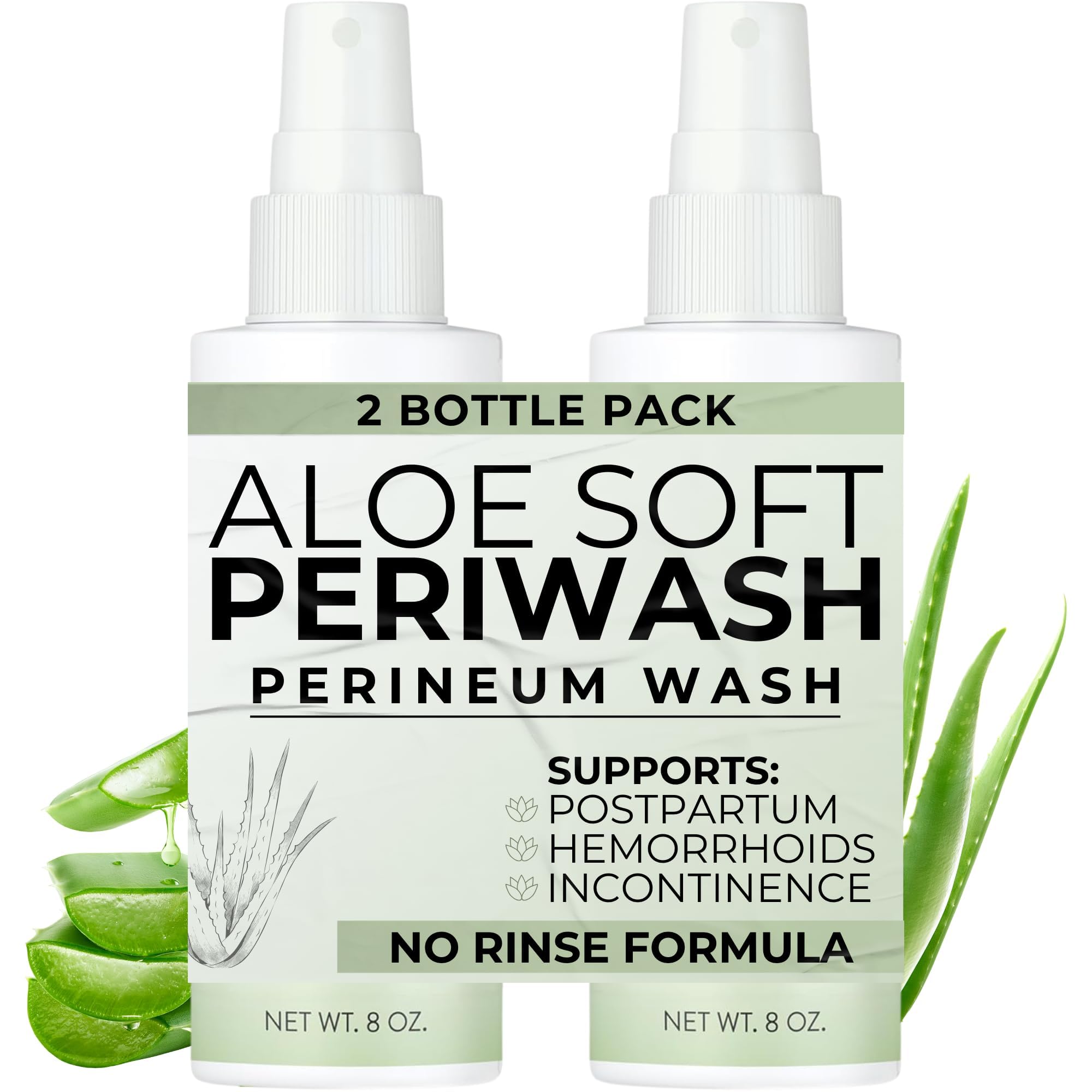 TenderGentle Aloe Soft Perineal Spray bottle front for quick, soothing cleansing.