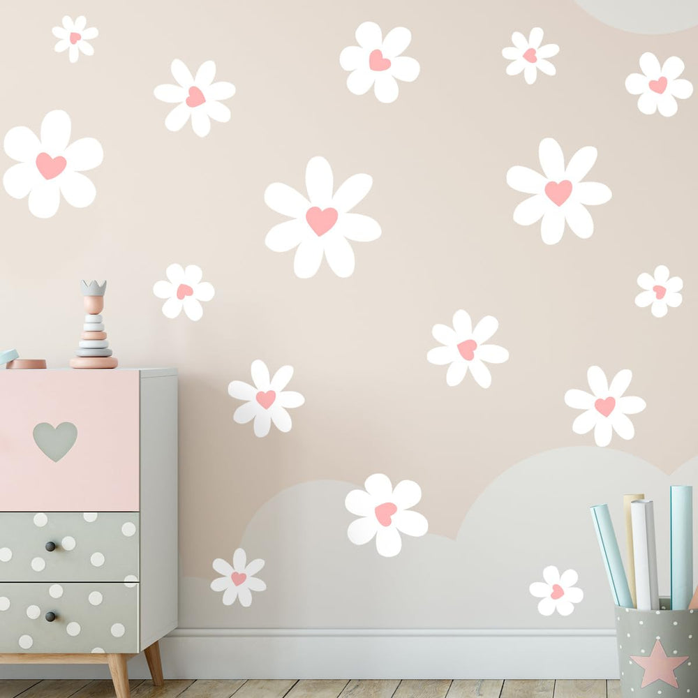 Tenelat Daisy Wall Decals suit walls and flush surfaces in kids' spaces.